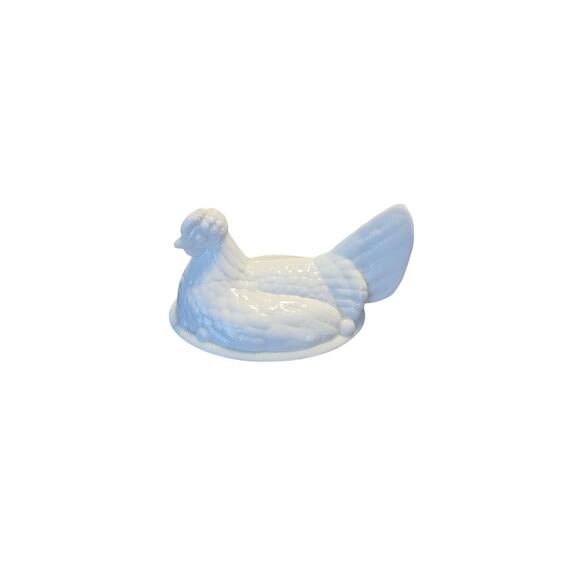 Fenton Art Glass Milk Glass Chicken Hen on Nest Top Piece Only - Picture 1 of 5